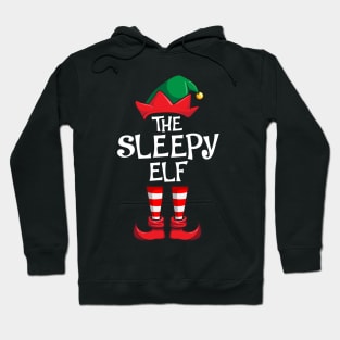 Sleepy Elf Matching Family Christmas Hoodie